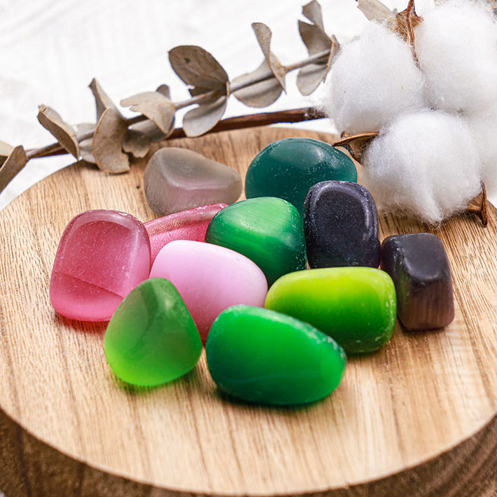 Pietra preziosa naturale burattata Olivenorma Cat's Eye