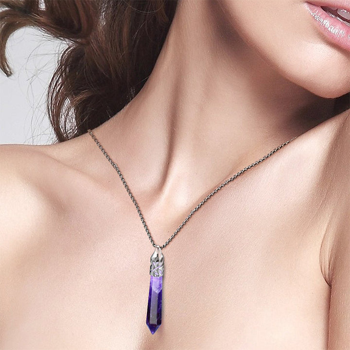 Collana con pietre preziose di protezione dai proiettili di cristallo