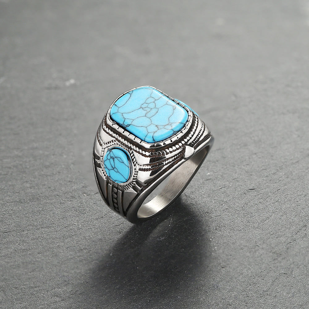 Anello da uomo turchese Olivenorma