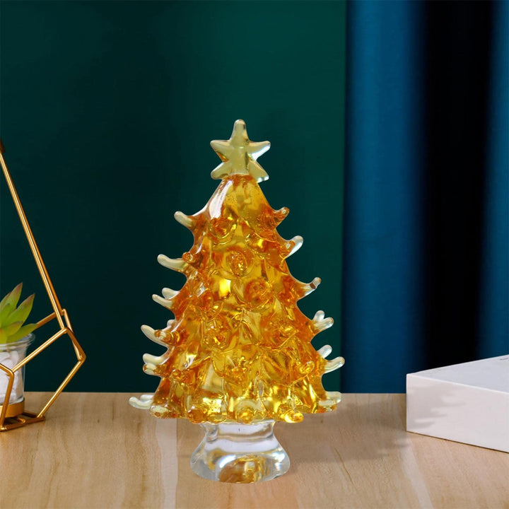 Decorazione per la casa con pietre preziose e albero di Natale in cristallo Olivenorma 