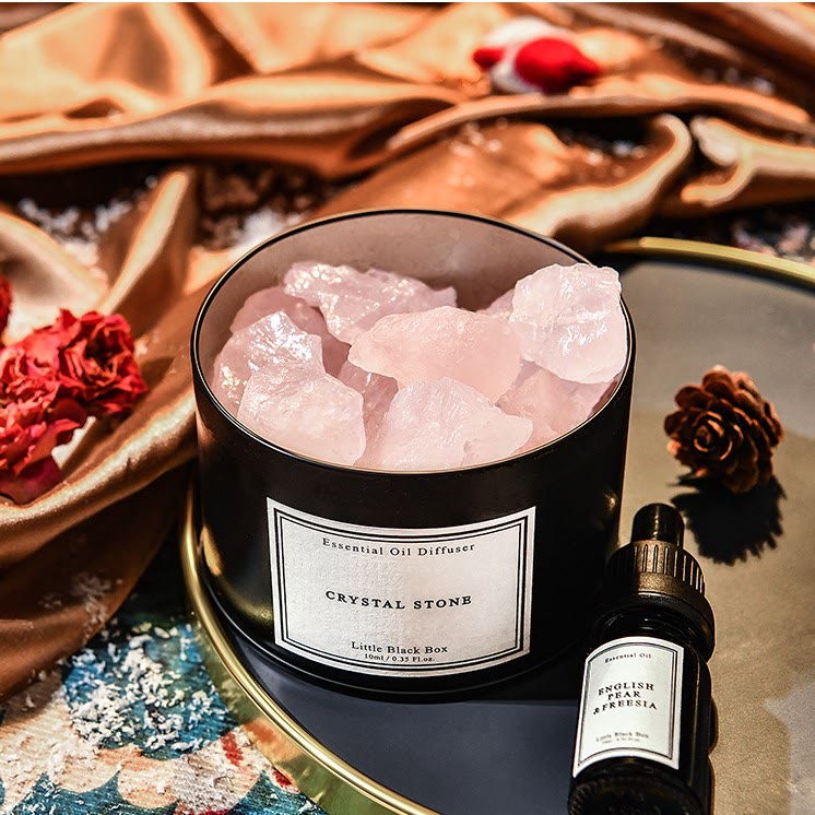 Olivenorma Diffusore Pietra Olio Essenziale Cristallo Aromaterapia Confezione Regalo
