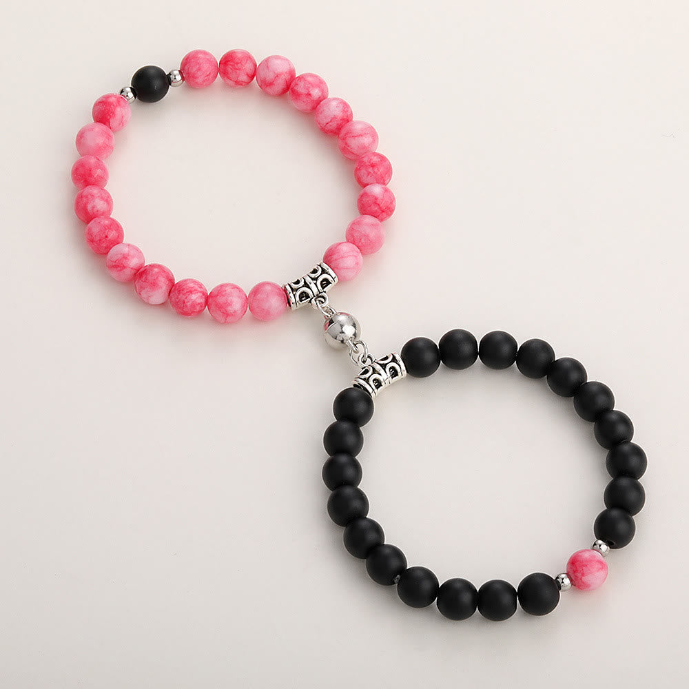 Olivenorma 2 pezzi set di braccialetti magnetici per coppie 