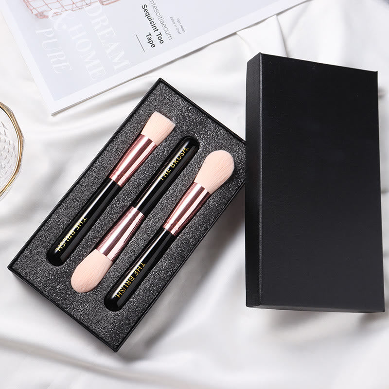 Olivenorma Pennello per il trucco con manico in cristallo naturale e decorazione in pietra preziosa 