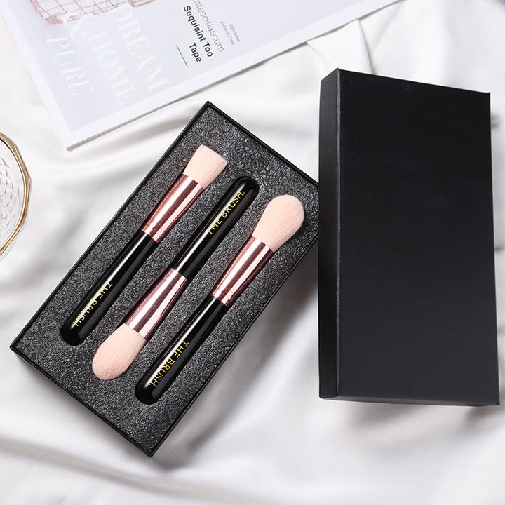 Olivenorma Pennello per il trucco con manico in cristallo naturale e decorazione in pietra preziosa 