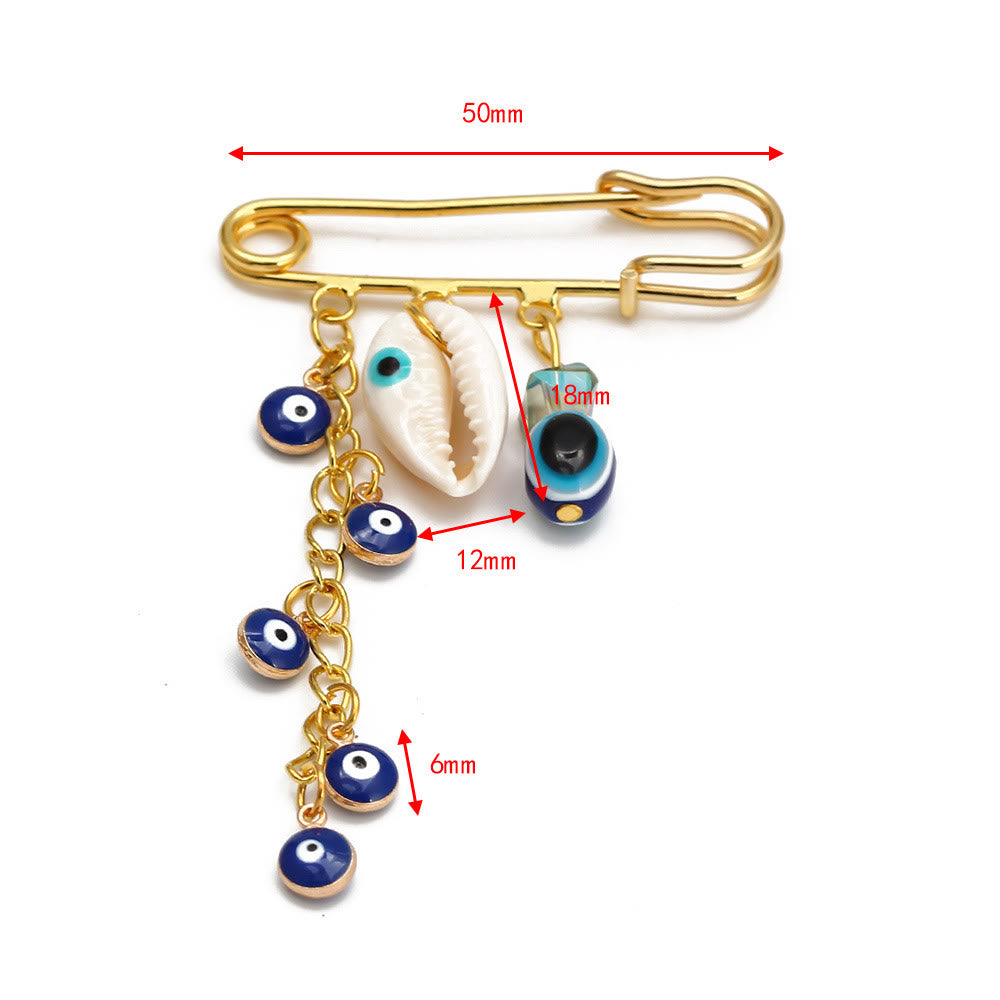 Spilla serie Hamsa con occhio malvagio Olivenorma