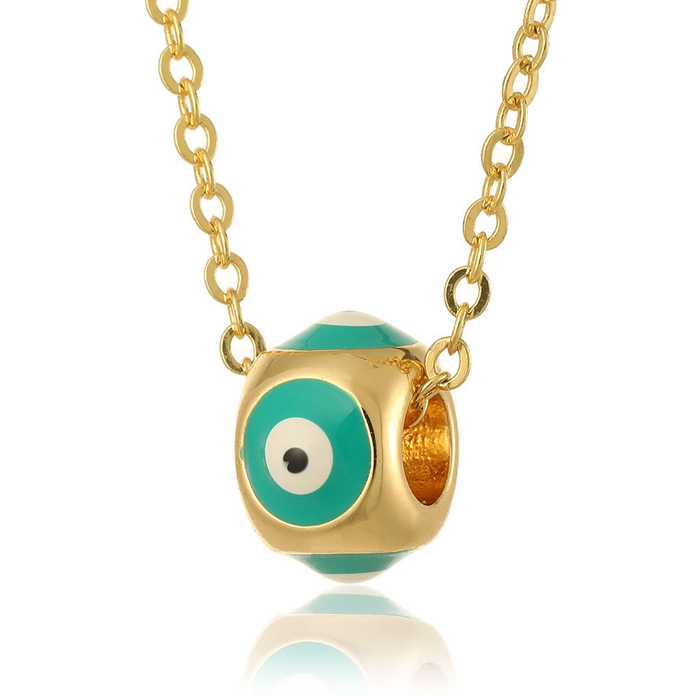 Collana con ciondolo a forma di occhio malvagio rotondo che gocciola olio Olivenorma