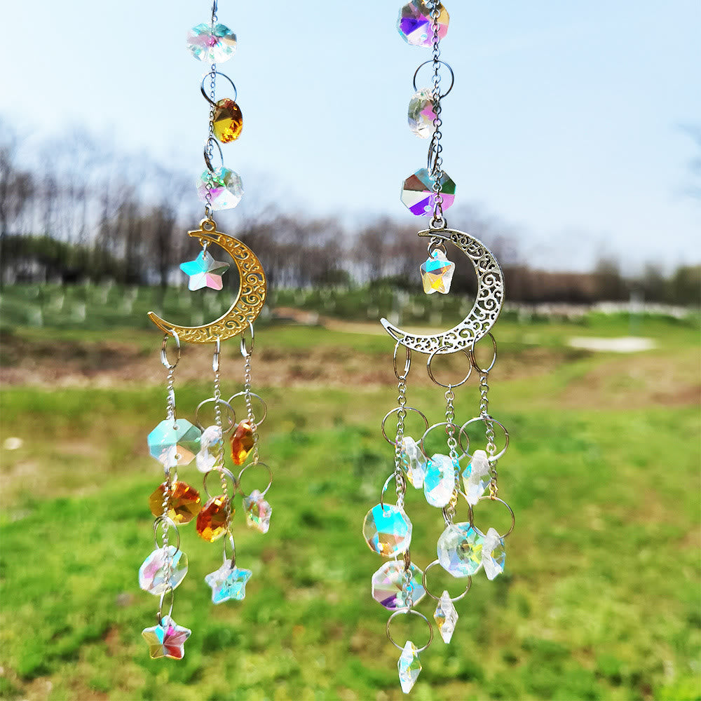 Olivenorma Moon Prism Crystal Suncatcher Campanello a vento 