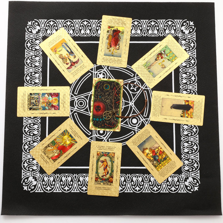 Olivenorma Bronzing Cosmic Red Sun Golden Tarot Deck Carte