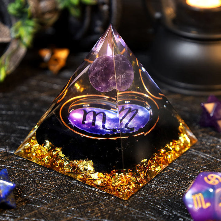 Olivenorma Ametista Palla Ossidiana Ghiaia Zodiaco Scorpione Orgone Piramide