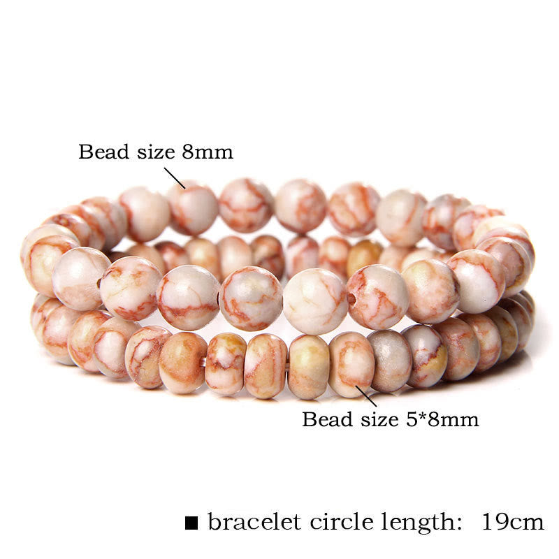 Olivenorma Beaded Jewelry per uomo Set di bracciali a doppio strato 