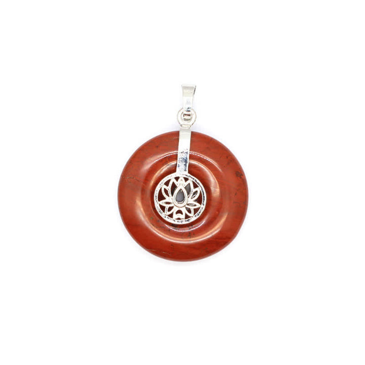 Collana con fibbia della pace in cristallo naturale Olivenorma e albero della vita