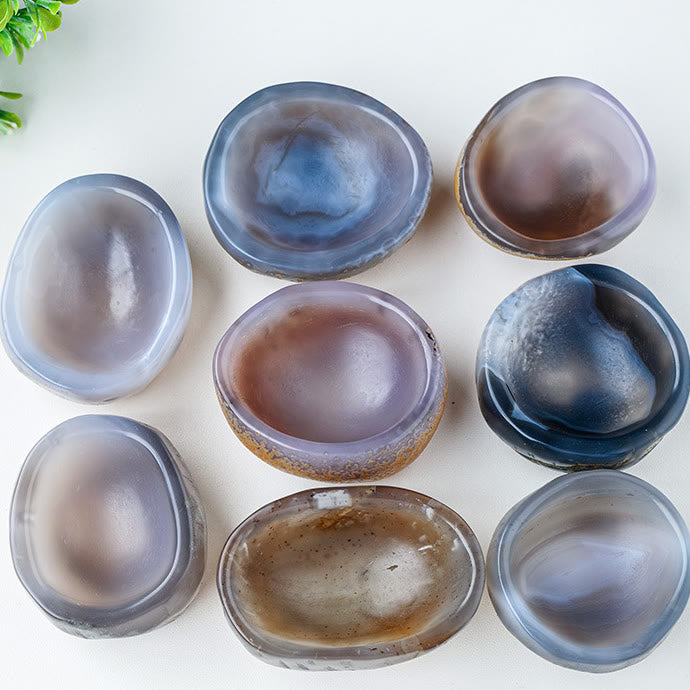 Olivenorma Ciotola in agata brasiliana naturale Cornucopia Ornamento Decorazione in pietra preziosa