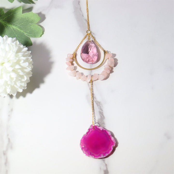 Olivenorma Crystal Suncatchers Moon Boho Decor Campanello a vento