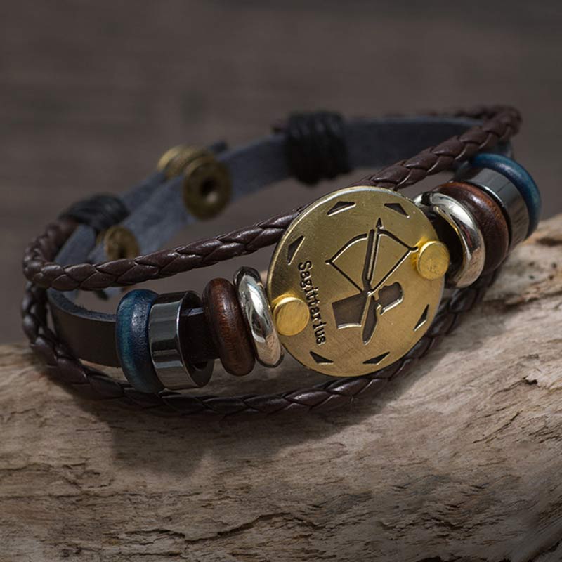 Braccialetto intrecciato di guarigione zodiacale Olivenorma