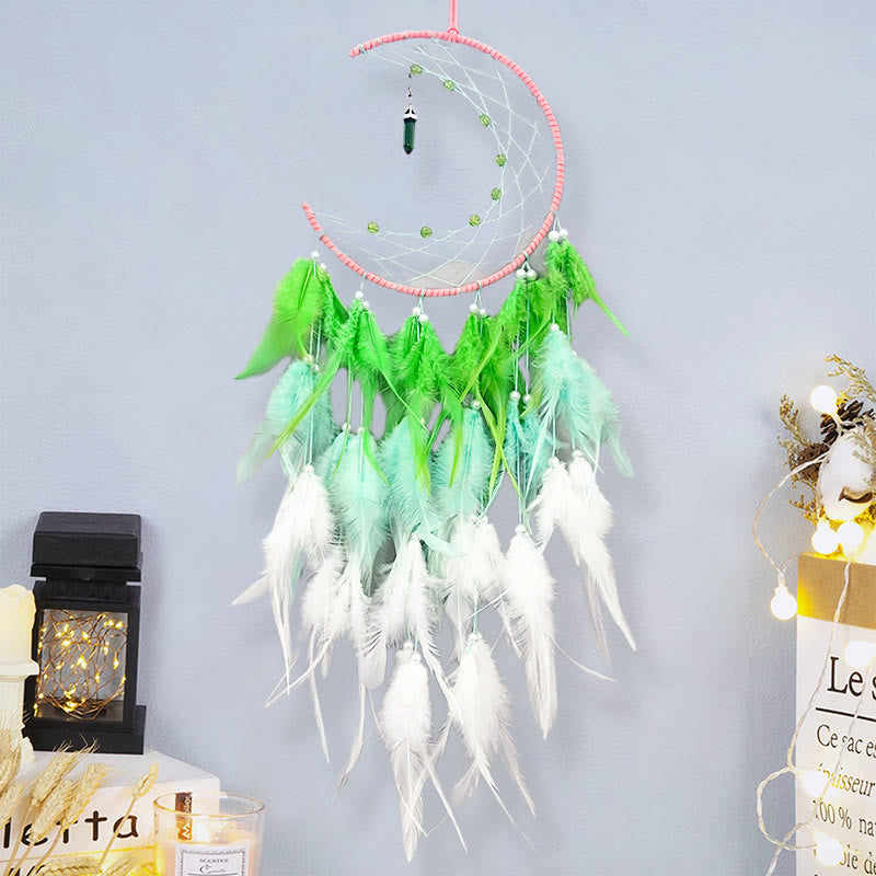 Olivenorma Luna con ciondolo topazio blu acchiappasogni 