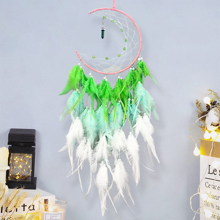 Olivenorma Luna con ciondolo topazio blu acchiappasogni 