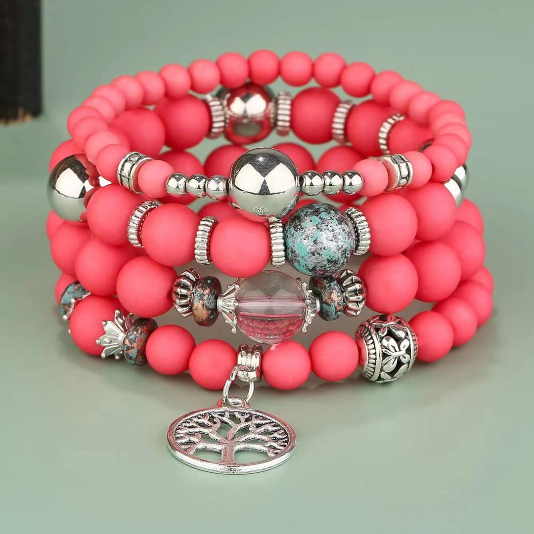 Olivenorma Bohemia Set di bracciali con perline Albero della vita 