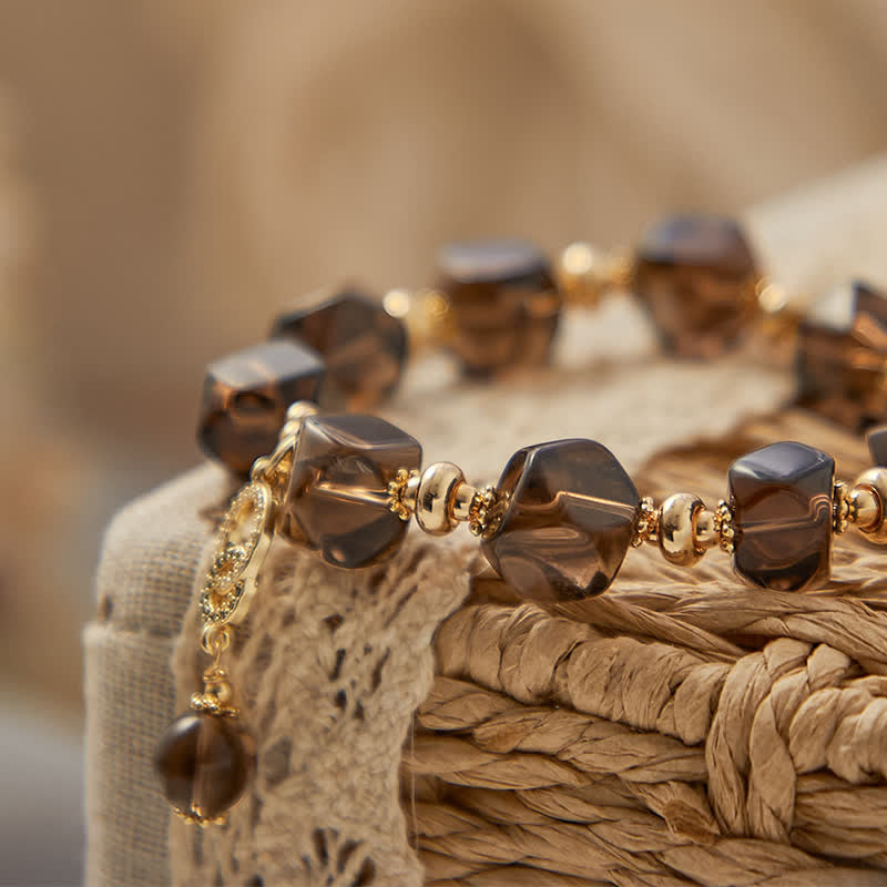 Bracciale con pietre preziose per la pulizia del quarzo fumé