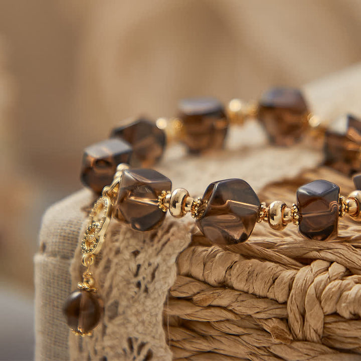 Bracciale con pietre preziose per la pulizia del quarzo fumé