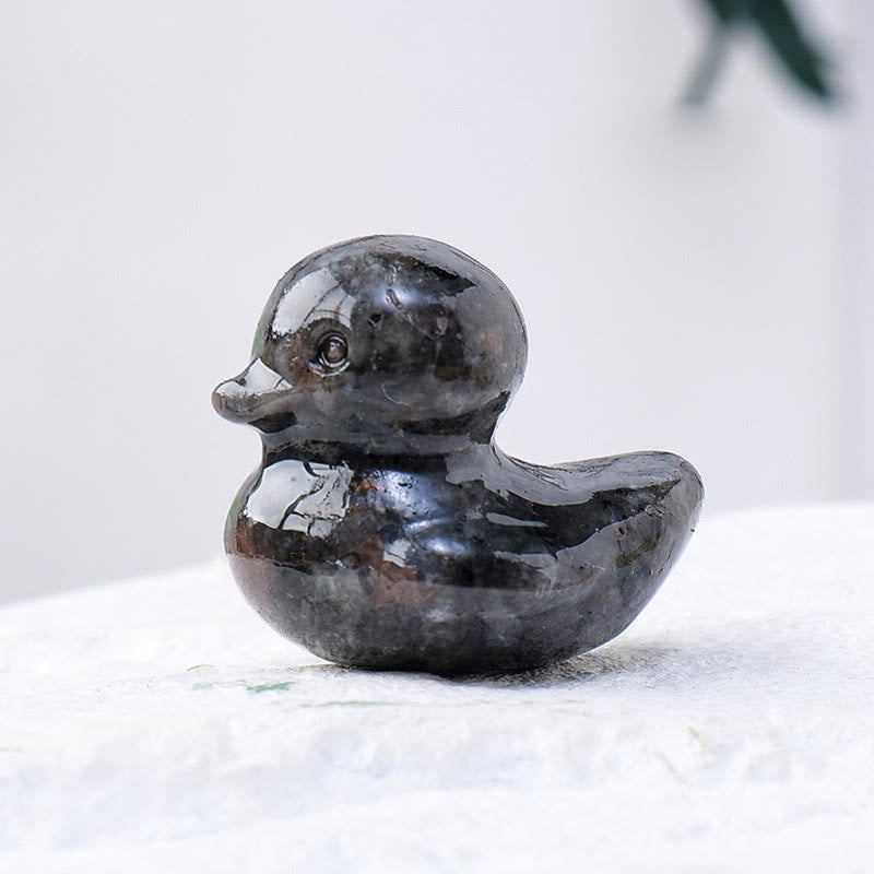 Olivenorma 1.2 pollici quarzo cristallo anatra intaglio decorazione pietra preziosa