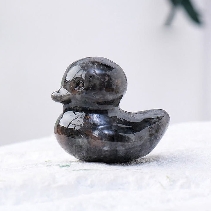 Olivenorma 1.2 pollici quarzo cristallo anatra intaglio decorazione pietra preziosa