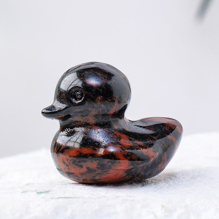 Olivenorma 1.2 pollici quarzo cristallo anatra intaglio decorazione pietra preziosa