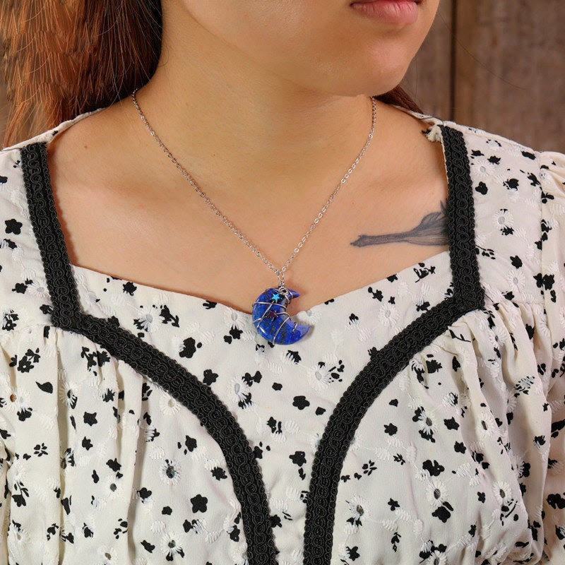 Collana con stella avvolta in filo di cristallo di quarzo Olivenorma