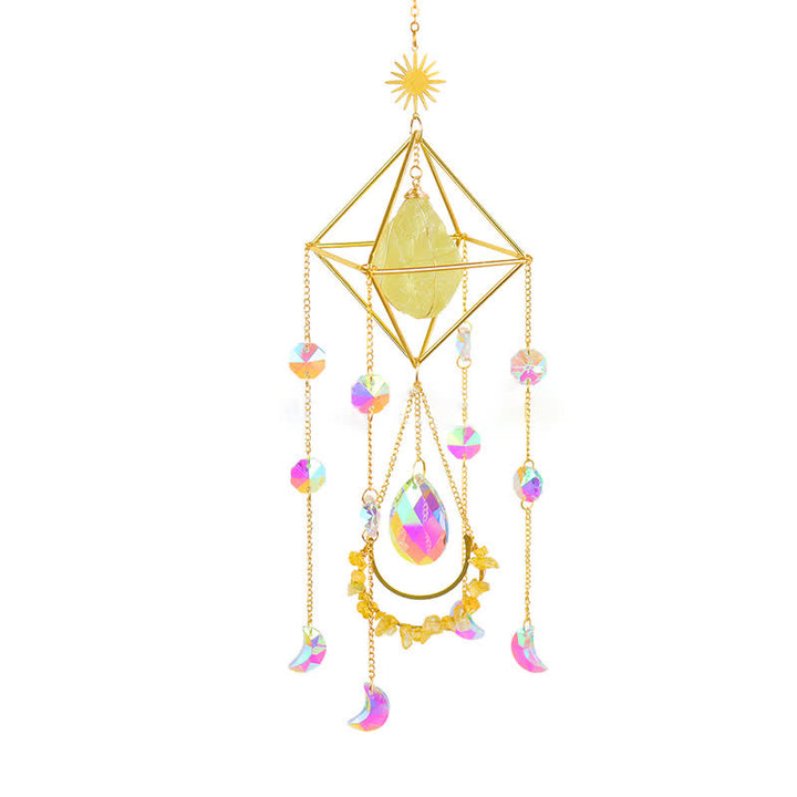 Ornamento di pietra preziosa acchiappasole in cristallo Rainbow Maker Olivenorma 