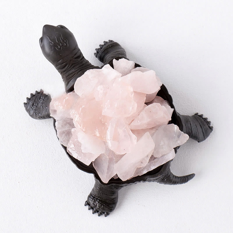 Olivenorma Natural Crystal Cluster Turtle Ornament Lampada Decorazione con pietre preziose