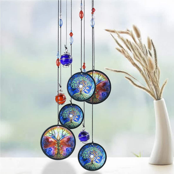 Olivenorma Albero della vita Farfalla Arcobaleno Campanello eolico