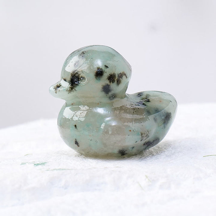 Olivenorma 1.2 pollici quarzo cristallo anatra intaglio decorazione pietra preziosa