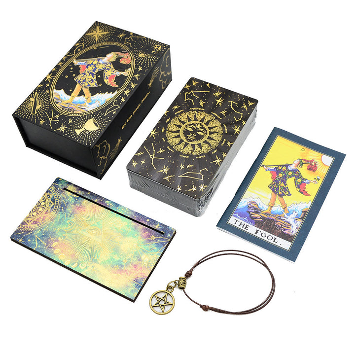 Olivenorma Black Gold Waite Foil Golden Tarot Deck Carte