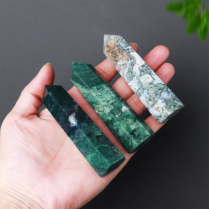 Olivenorma Malachite Bacchette di Cristallo Naturale Torre
