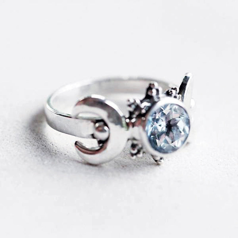 Anello della dea della luna mistica Olivenorma