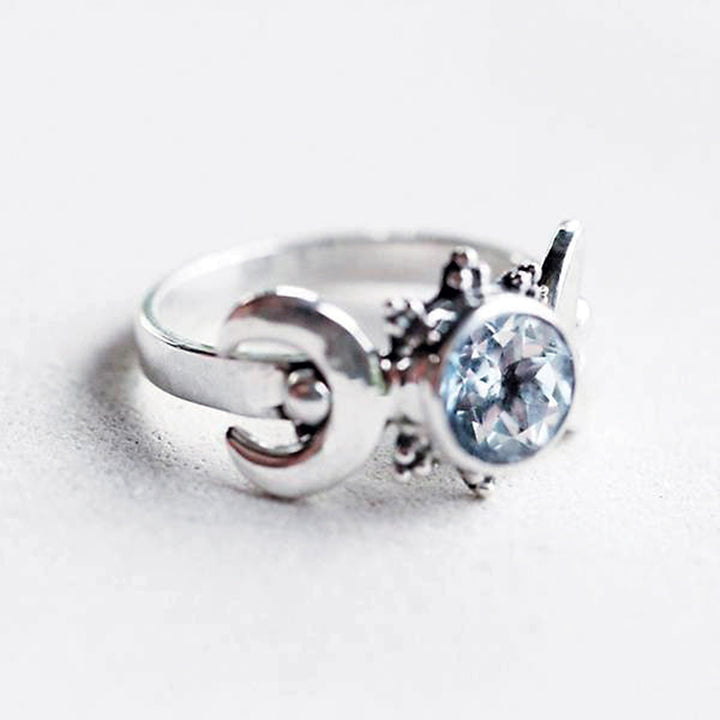 Anello della dea della luna mistica Olivenorma