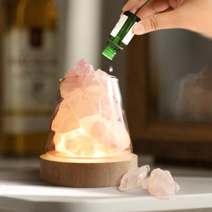 Four Seasons - Diffusore di oli essenziali Lampada di aromaterapia in cristallo - Quarzo rosa - Menta - image 1