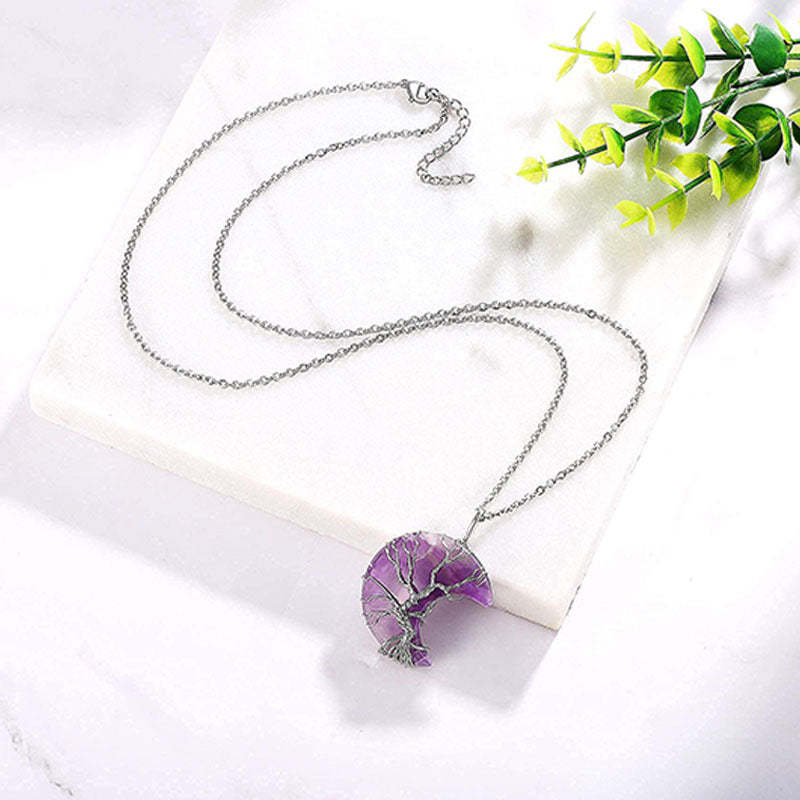Collana con luna e chakra naturale Olivenorma