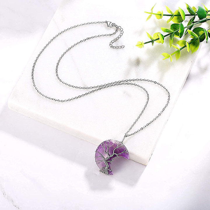 Collana con luna e chakra naturale Olivenorma