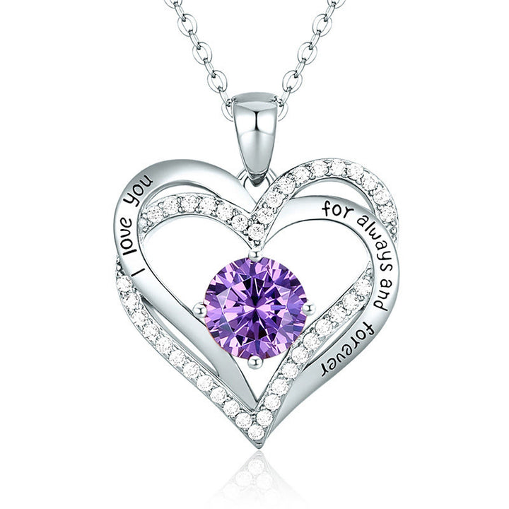 Olivenorma "Ti amo per sempre e per sempre" - Collana Birtshtone Heart