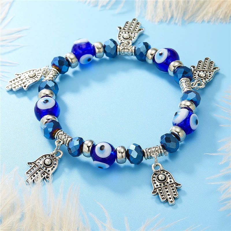 Olivenorma Evil Eye Hamsa Ciondolo Bracciale Zircone Epossidico