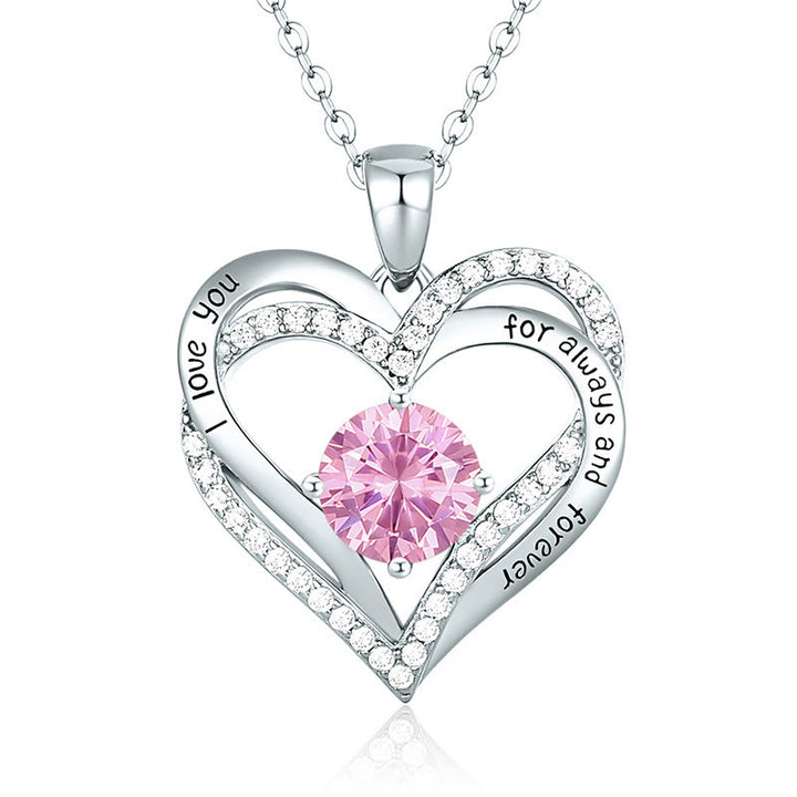 Olivenorma "Ti amo per sempre e per sempre" - Collana Birtshtone Heart