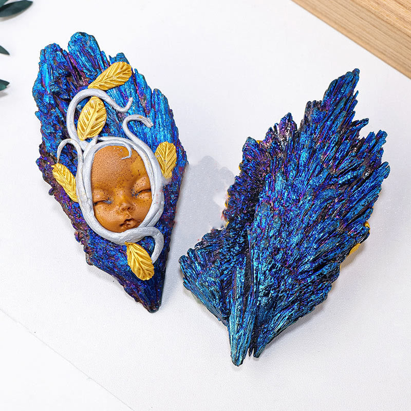 Olivenorma Aura Tormalina Kyanite Elf Crafts Decorazione con pietre preziose