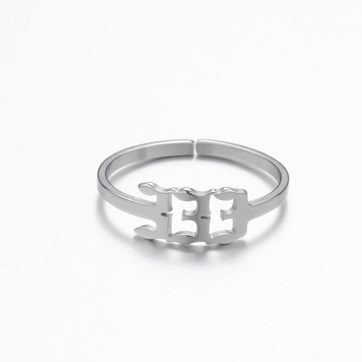 Anello portafortuna minimalista con numero angelico
