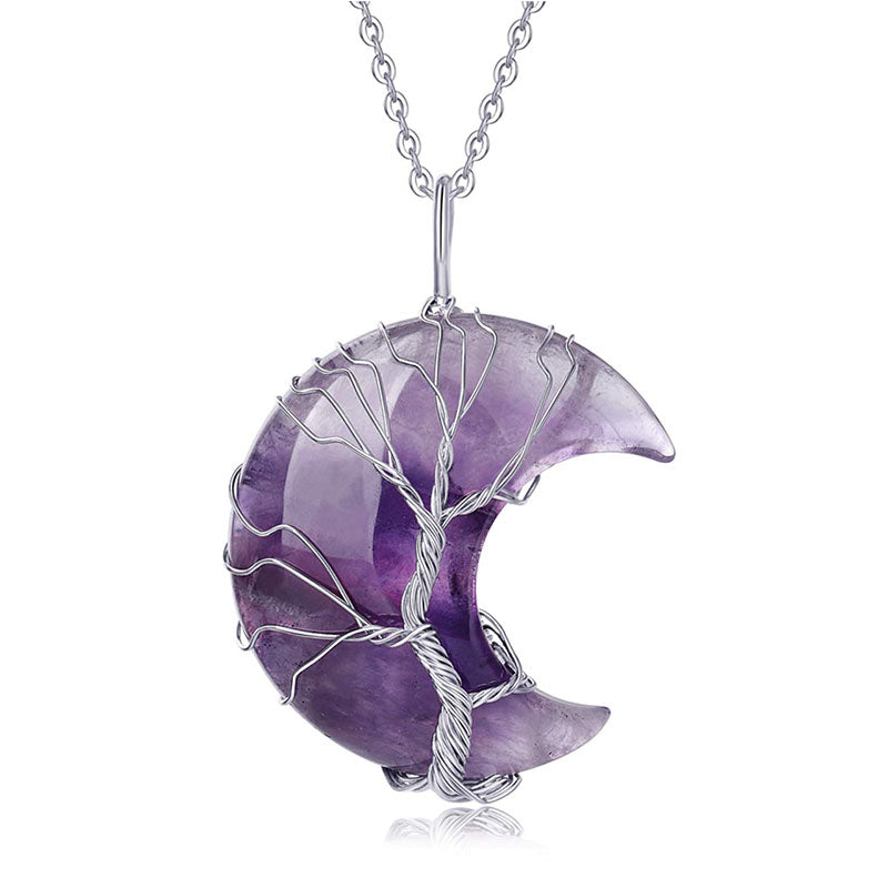 Collana con luna e chakra naturale Olivenorma