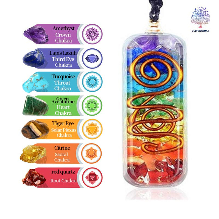 Collana di guarigione dei chakra con orgone Olivenorma