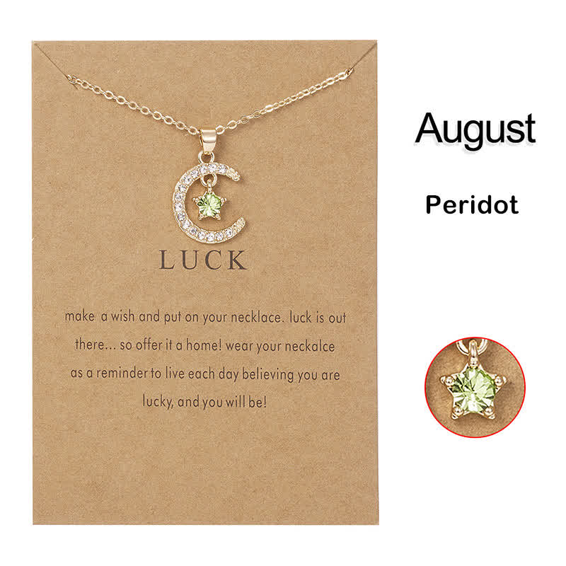 Collana regalo creativa con stella e pietra portafortuna del mese Olivenorma - image 25