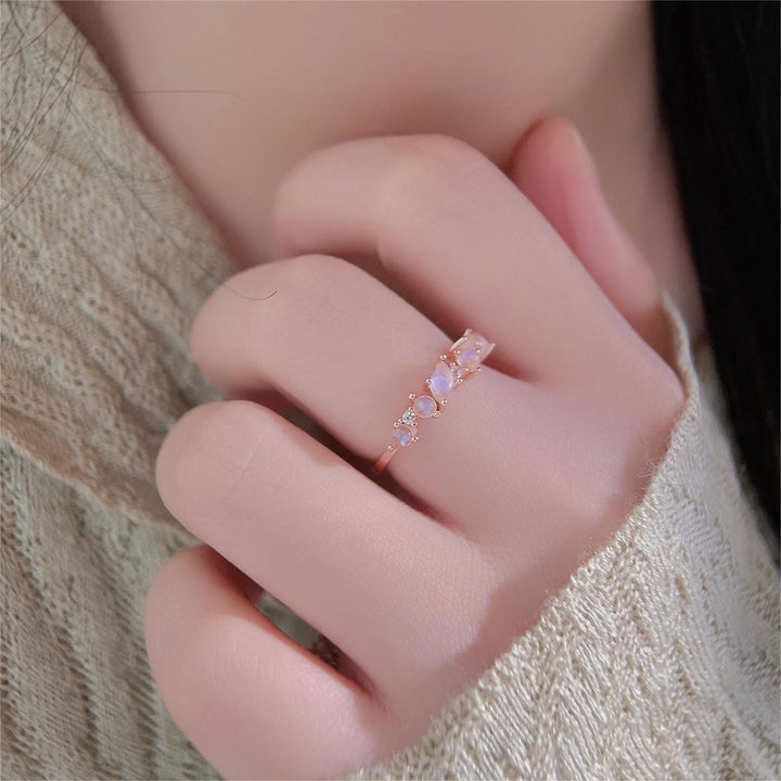 Anello Olivenorma Exquisite Moonstone S925 in argento sterling