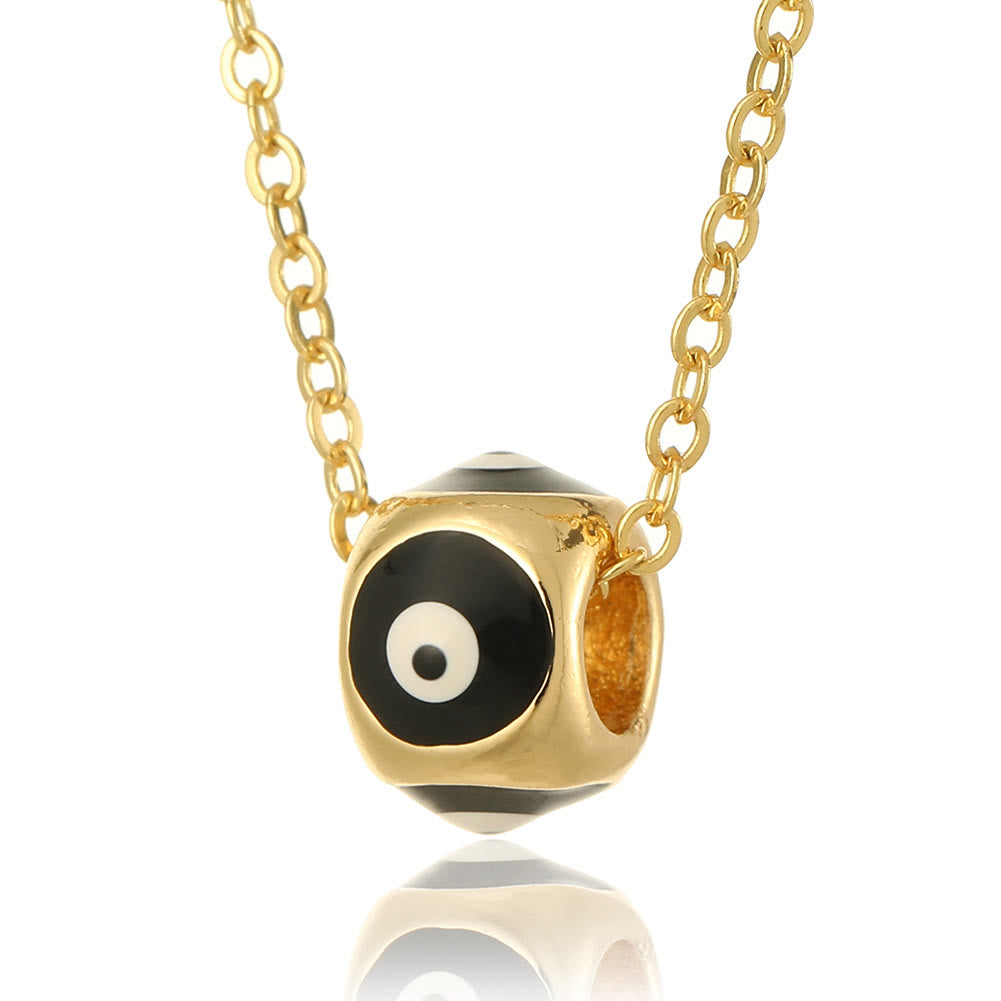 Collana con ciondolo a forma di occhio malvagio rotondo che gocciola olio Olivenorma