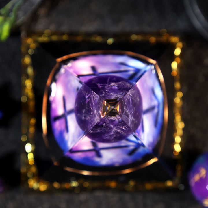 Olivenorma Ametista Palla Ossidiana Ghiaia Zodiaco Sagittario Orgone Piramide