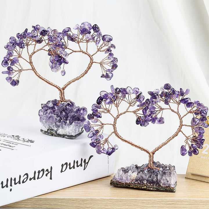 Pietra di cristallo naturale Amore Feng Shui Albero